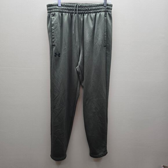 Under Armour Fleece Lined Tapered Leg Jogger Pants Athletic Running Green SZ XL - Picture 1 of 6
